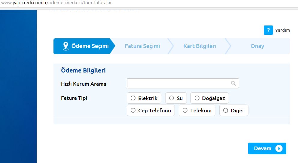 Doğalgaz fatura ödeme